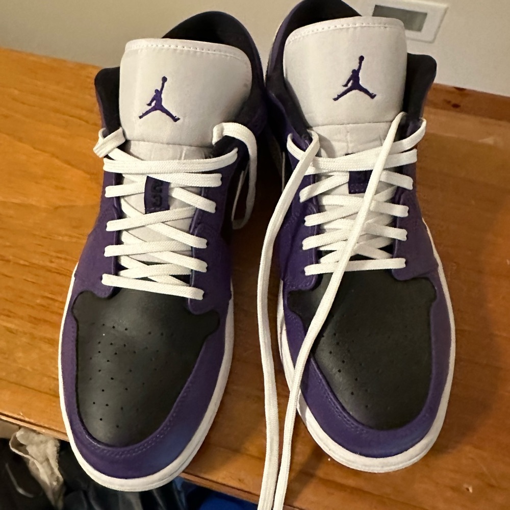 Nike Jordan’s purple and black